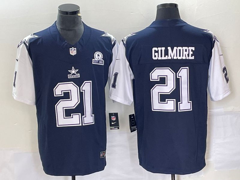 Men Dallas Cowboys #21 Gilmore Blue Nike Vapor Limited 2023 NFL Jersey->dallas cowboys->NFL Jersey